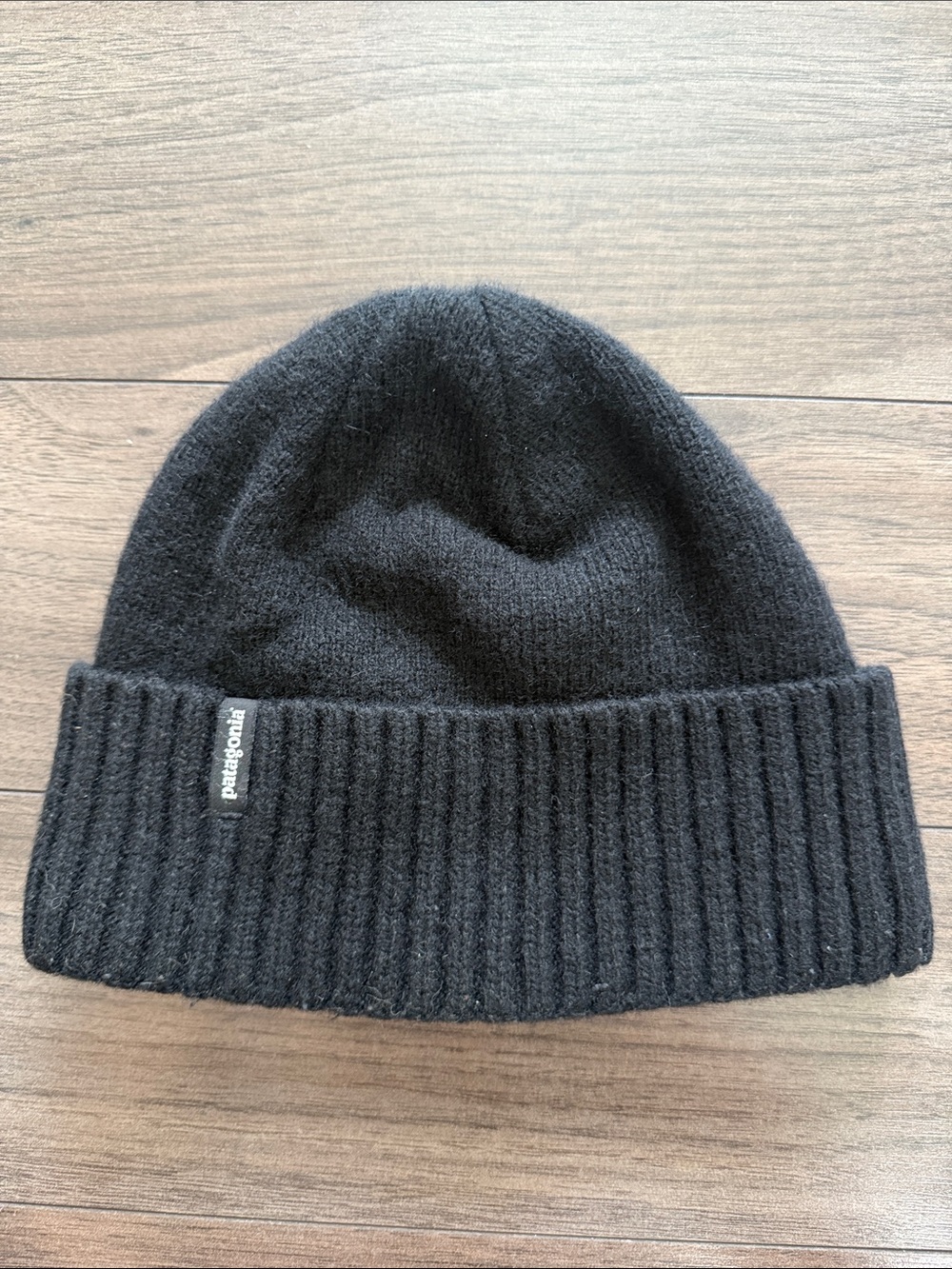 Patagonia Black Ribbed Cuff Beanie